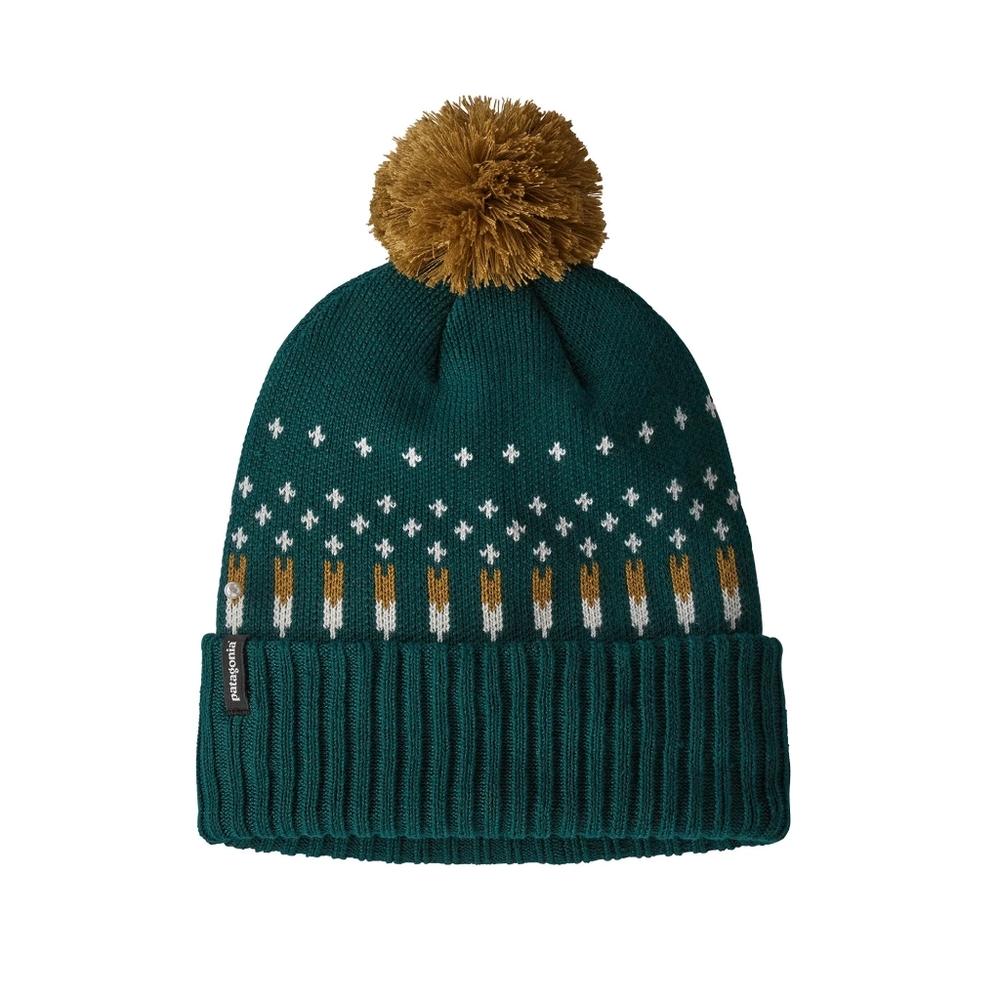 NWT Patagonia Powder Town Beanie in Snowfall Knit: Borealis Green